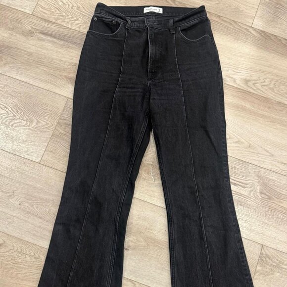 Abercrombie High Rise Vintage Flare Jeans 28 Long/Tall with Pintuck Seams - Picture 1 of 3